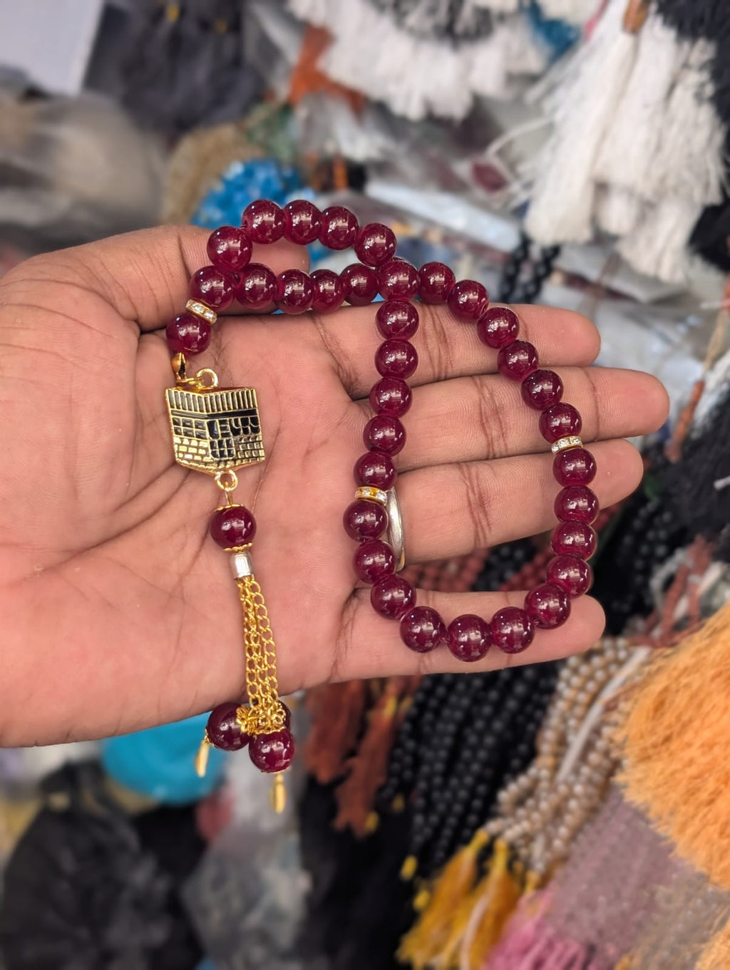 33 Bead Tasbeeh | Premium Islamic Prayer Beads for zikr { kaba pendent tasbeeh }