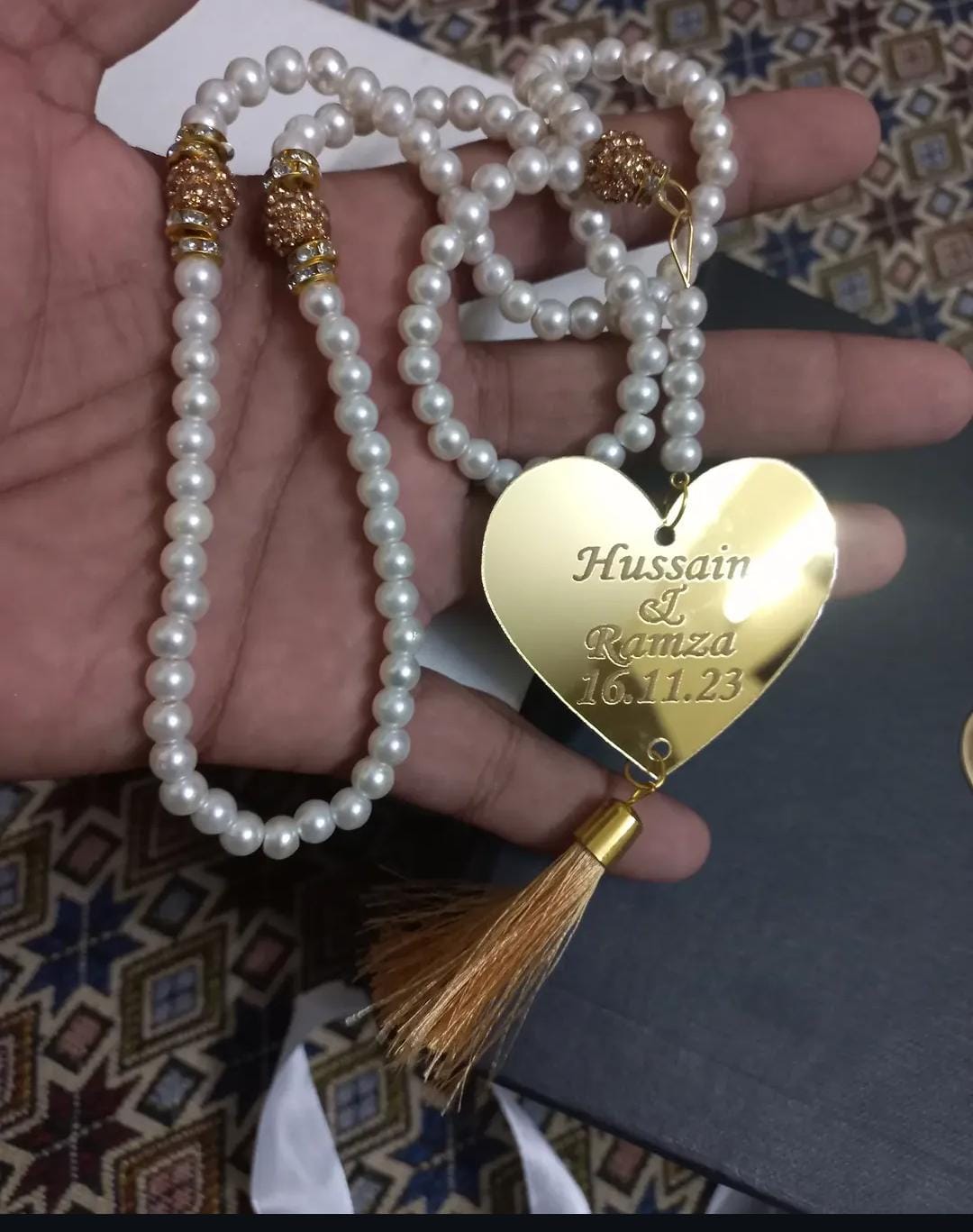 Elegant Custom Name  Tasbeeh | Handmade Islamic Gift Set