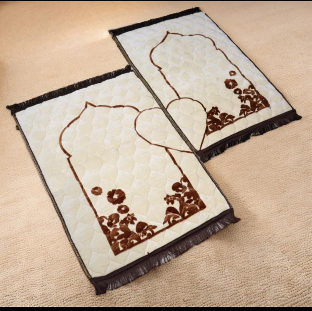 Luxury Heart Couple Prayer Mat Set | Islamic Wedding & Nikah Gift