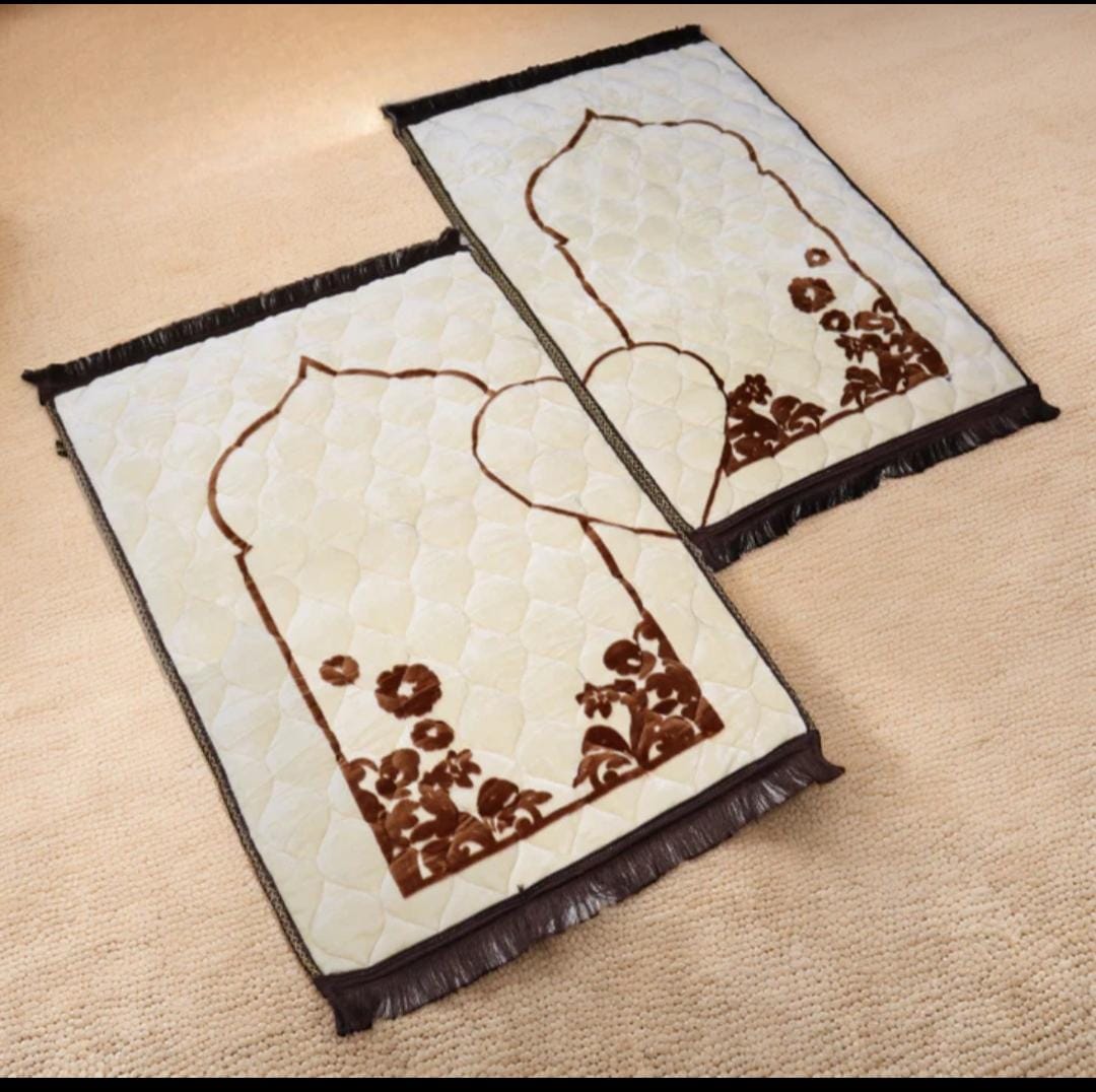 Luxury Heart Couple Prayer Mat Set | Islamic Wedding & Nikah Gift