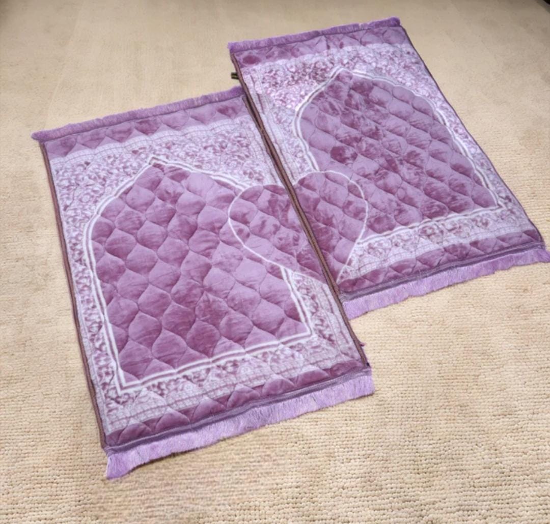 Luxury Heart Couple Prayer Mat Set | Islamic Wedding & Nikah Gift