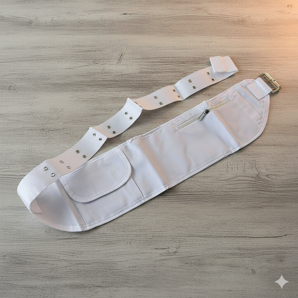 Umrah Ahram Belt with Steel Buckle – Adjustable Free Size