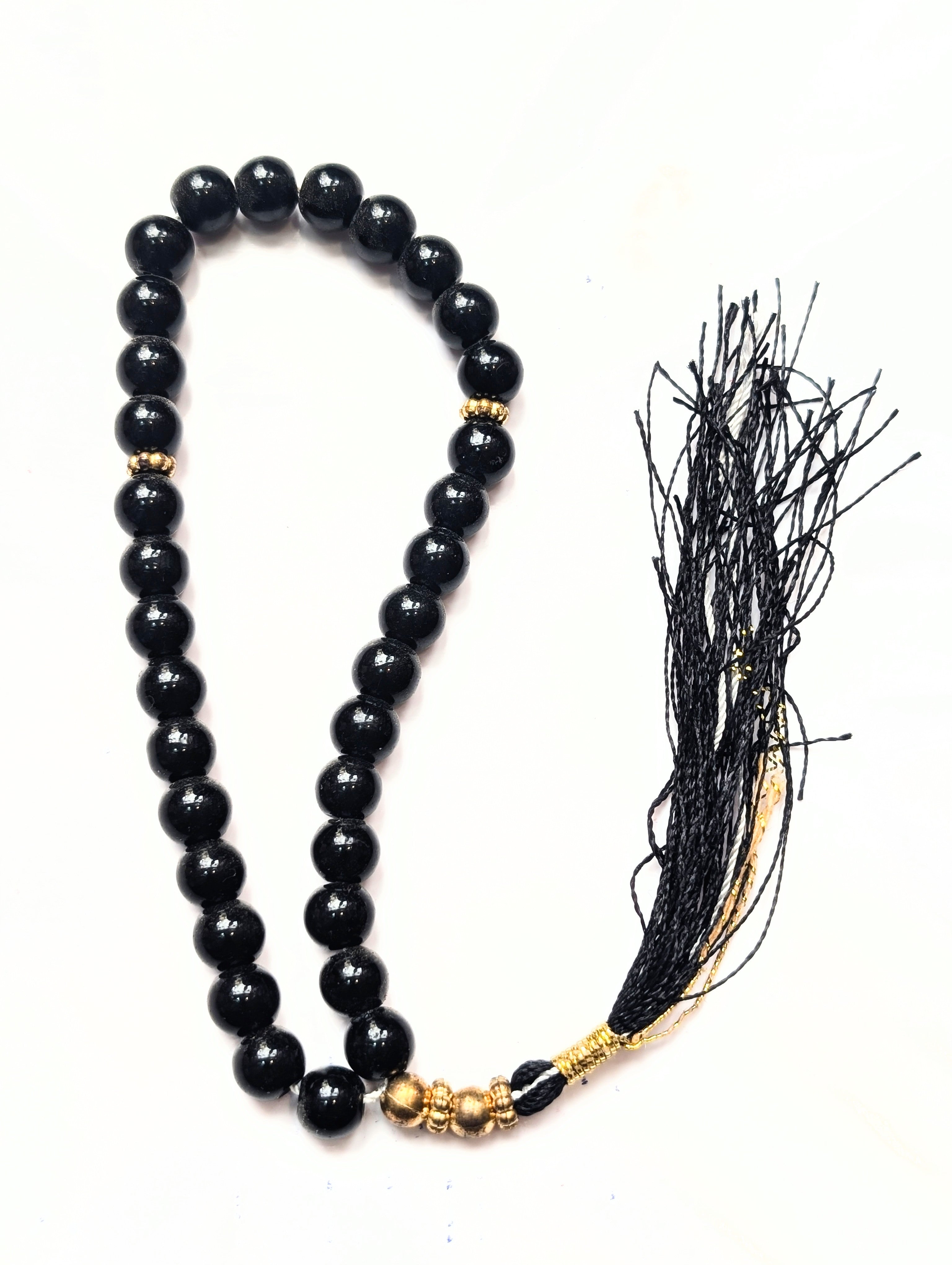pack of 12 / 33 beads black tasbeeh