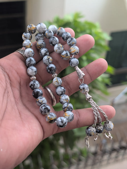 33 beads agate stone copy tasbeeh with china style chain
