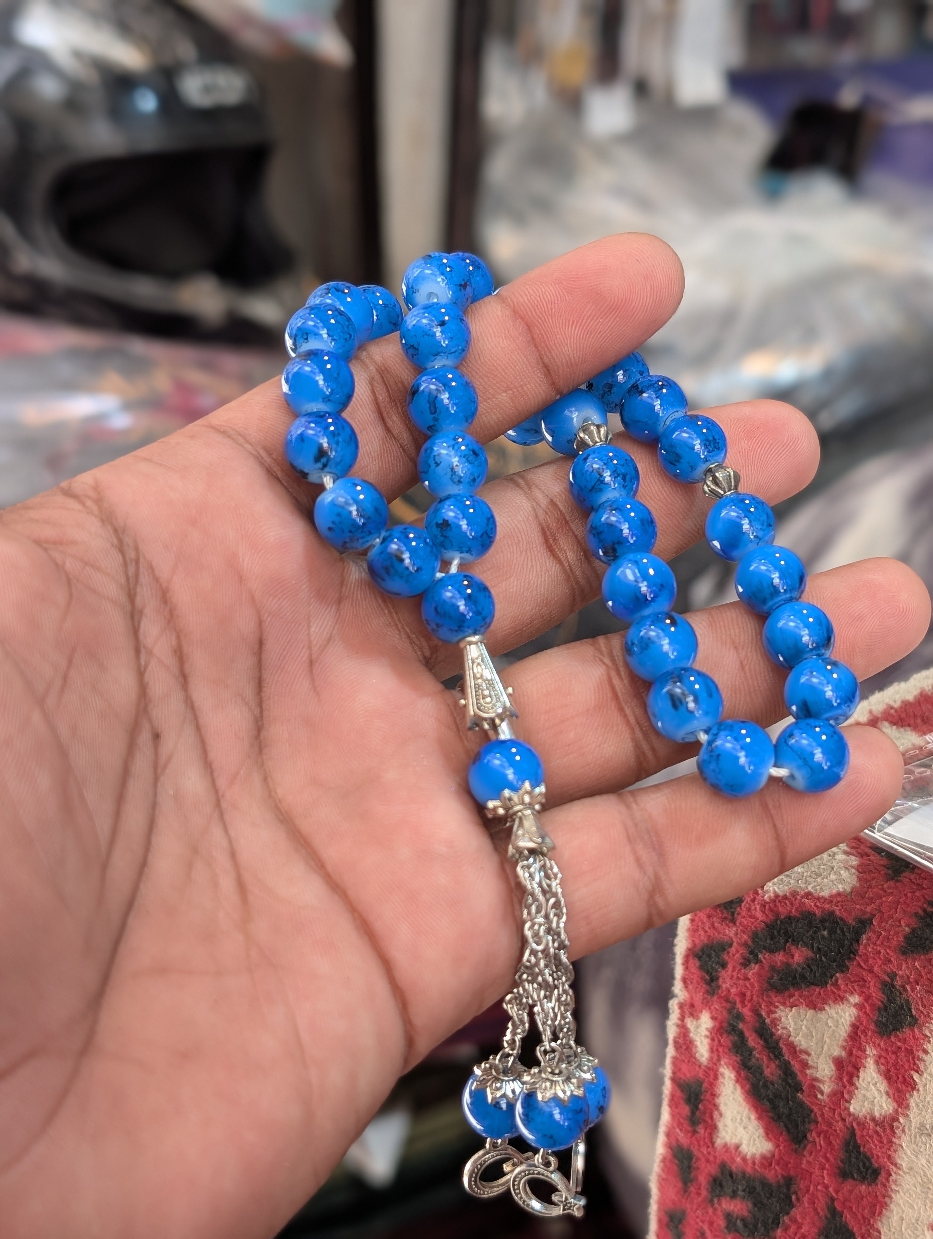 33 beads agate stone copy tasbeeh with china style chain