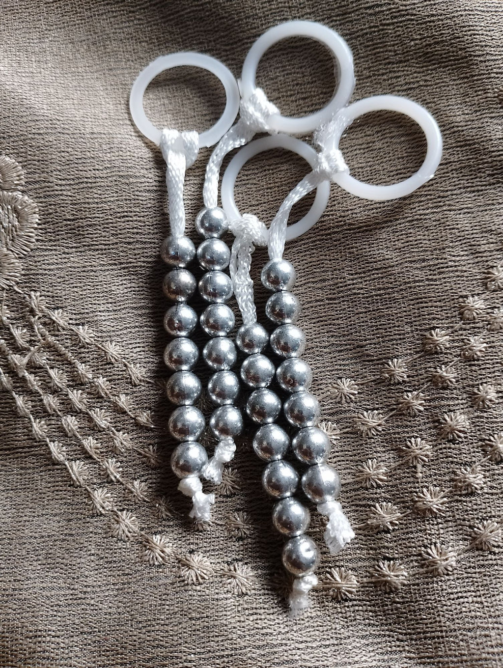 Silver beads Tawaf Tasbeeh  Bead Counter for Hajj & Umrah
